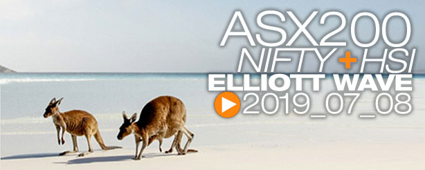 ASX200 NIFTY 50 HANG SENG Technical Analysis Elliott Wave 8 July 2019