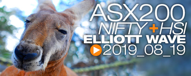 ASX200 NIFTY 50 HANG SENG Technical Analysis Elliott Wave 19 August 2019