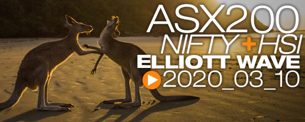 NIFTY 50 ASX200 China A50 HANG SENG Technical Analysis Elliott Wave 10 March 2020