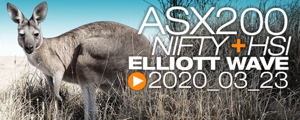 NIFTY 50 ASX200 China A50 HANG SENG Technical Analysis Elliott Wave 23 March 2020