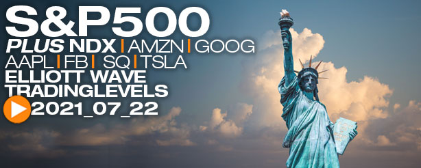 SP 500 Elliott Wave Analysis, 22 July 2021